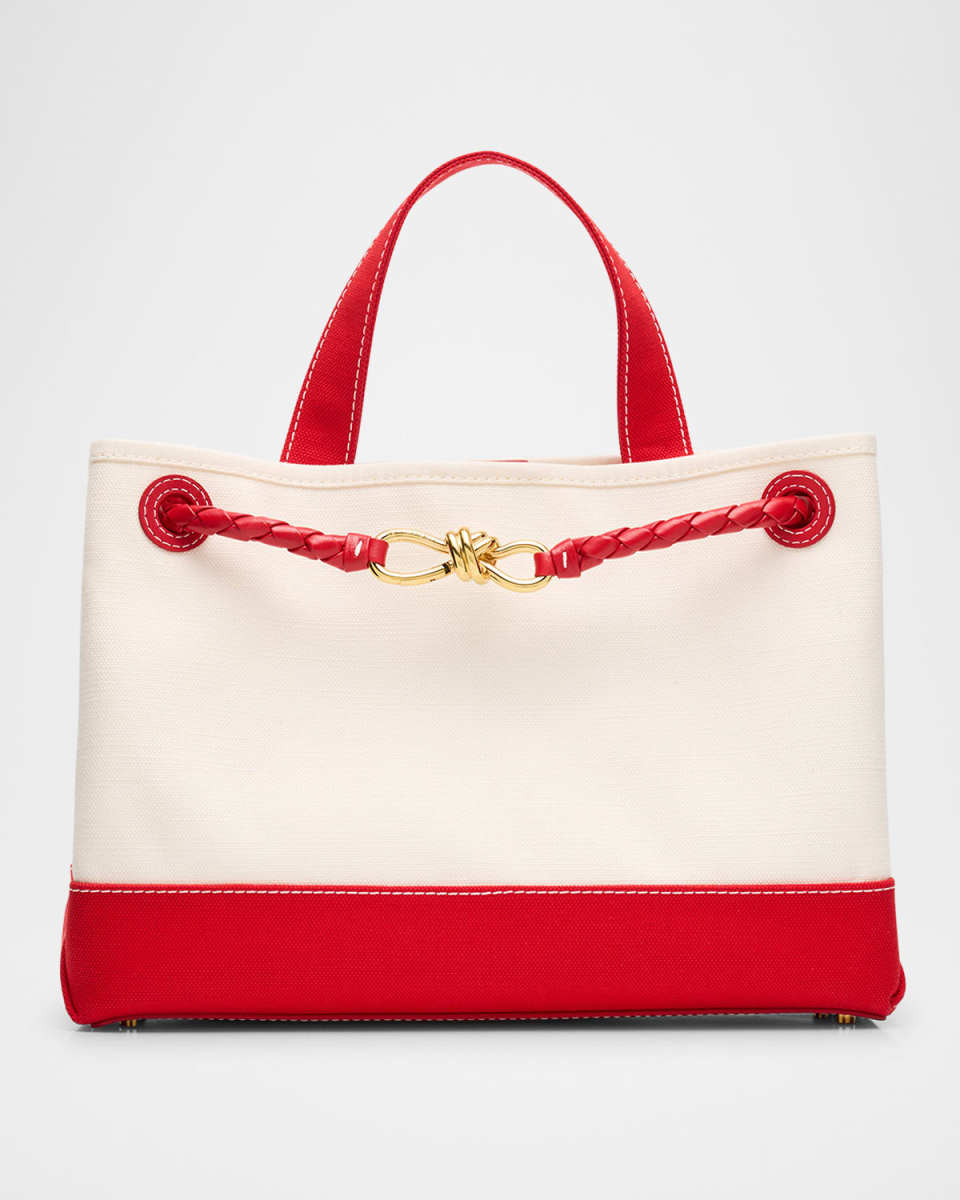 Andiamo Medium Two-Tone Canvas Tote Bag